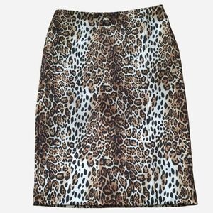 Vintage White House Black Market Leopard Print Pencil Skirt Size 4 🐆✨